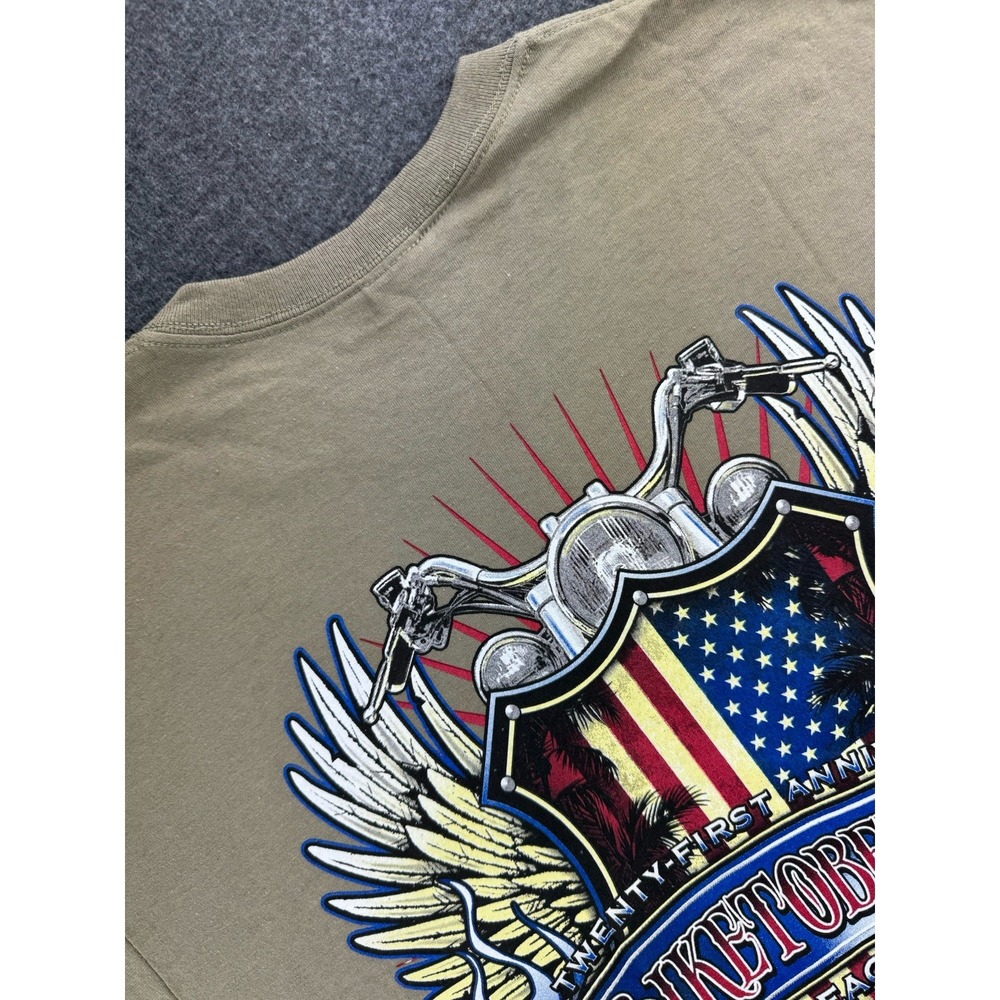 2013 Biketoberfest‎ Daytona Beach Florida Mens Size Large T Shirt ***STAINS***
